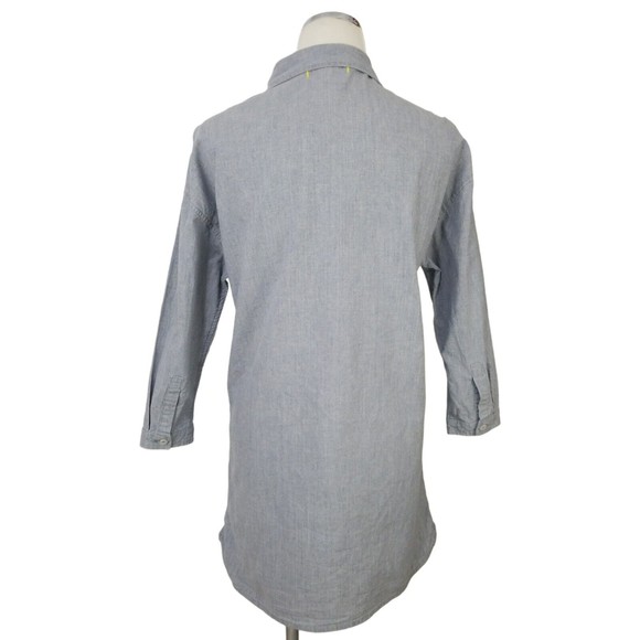 Roamers & Seekers Women's Cotton Tunic Shirt 3/4 Sleeve Size Medium Chambray - Picture 4 of 14